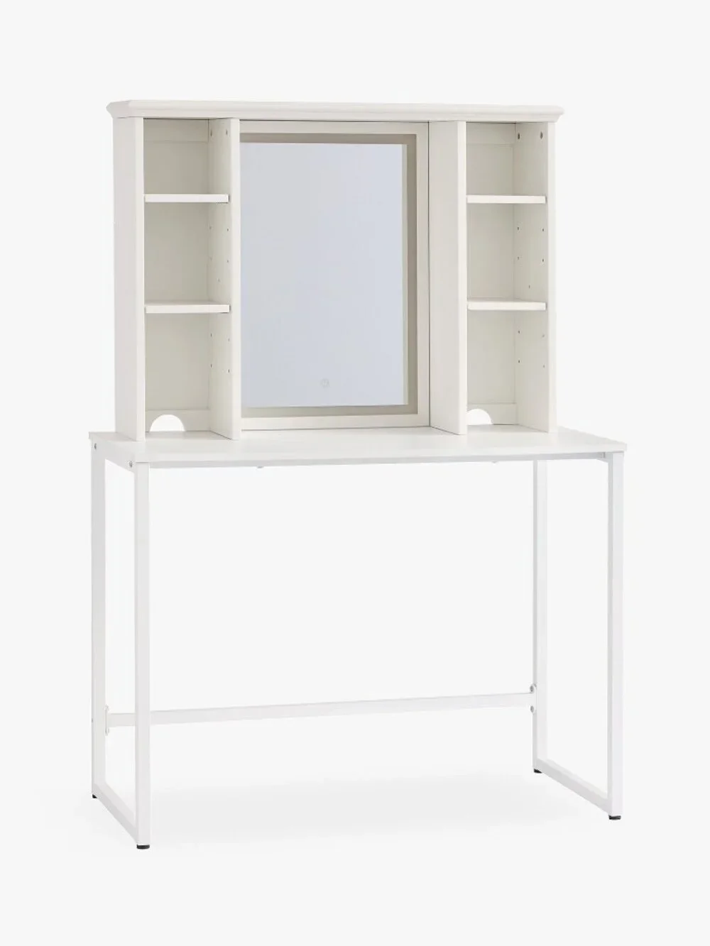 Dorm Light Up Desk Hutch With Mirror (36.5